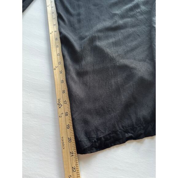 Island Planet🌿Black Palazzo Pants Wide Leg Boho Lounge Resort Women’s SZ Small - Picture 6 of 10